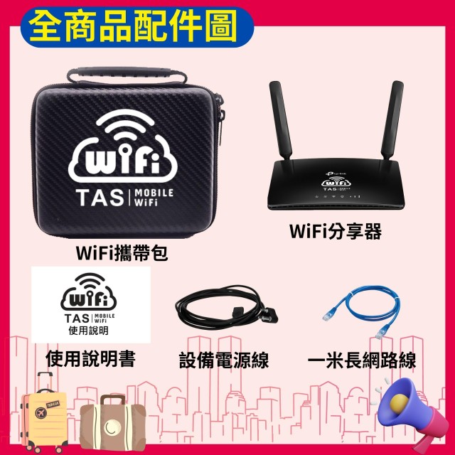 【台灣WiFi】中華電信4G高速上網吃到飽｜TP-Link展場型機種 - 14天方案